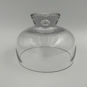 Lg Round Glass Cake Cloche Dome Vacuum Bell Jar 7.25" Terrarium Botany No Cracks